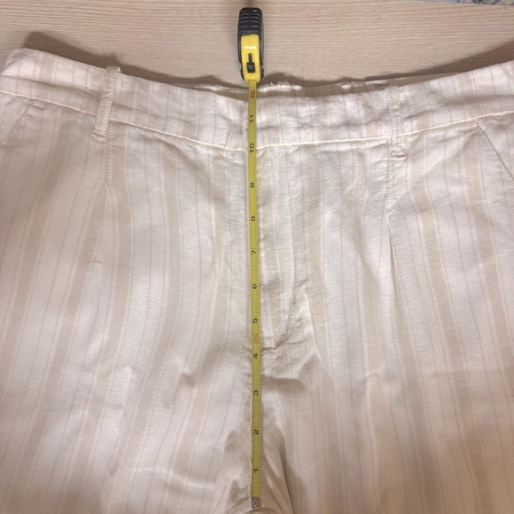 American Eagle NWT Women’s Cream and Tan Striped High Rise Trouser Pants - Picture 7 of 7